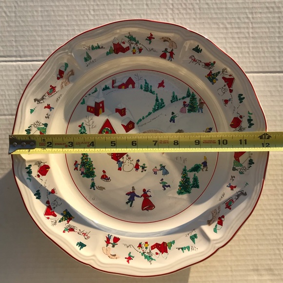 Farberware “White Christmas” Chop Plate/Round Platter 1995 - Picture 5 of 5